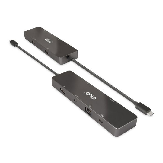 Club3D USB Gen2 Type-C 6-in-1 Dual Displays Portable Dock