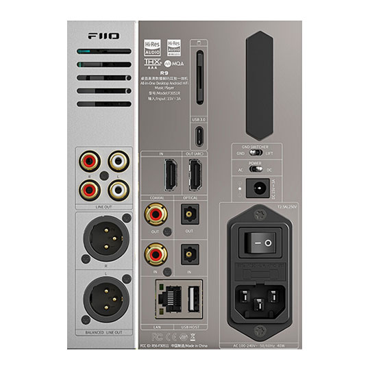 FiiO R9 Flagship Desktop Media Player with Dual ES9038PRO DAC Chips - Titanium