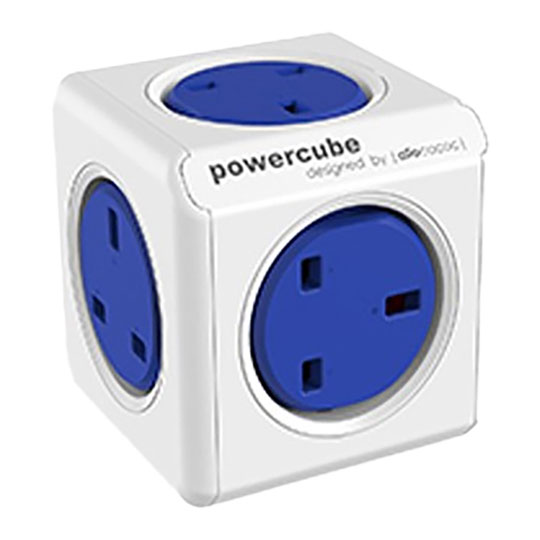 Allocacoc PowerCube 5-Socket Mains Extension Blue