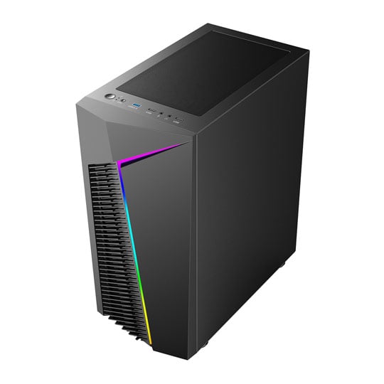 CiT Alpha Micro-ATX Gaming PC Case Black
