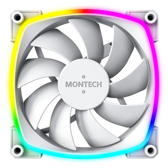 Montech AX120 PWM White 120mm ARGB Triple 120mm PWM Fan Pack