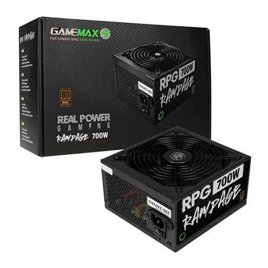 GameMax GMXRPG700 700W Black Wired 80 Plus Bronze ATX Power Supply
