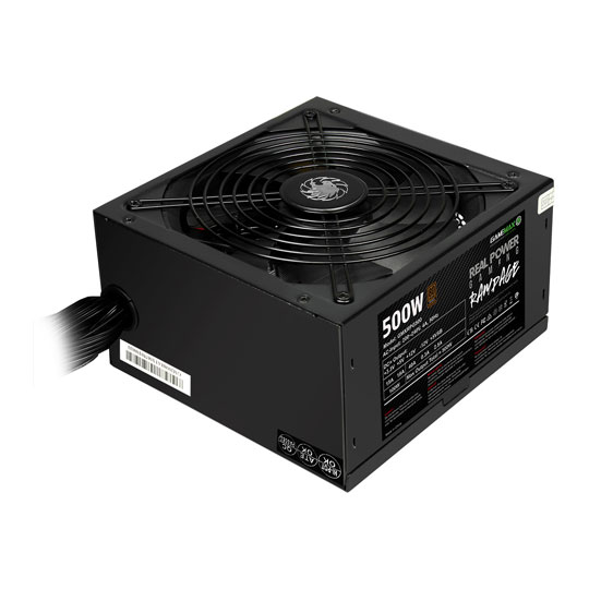 GameMax GMXRPG500 Rampage 500W Black Wired 80 Plus Bronze ATX Power Supply : image 3