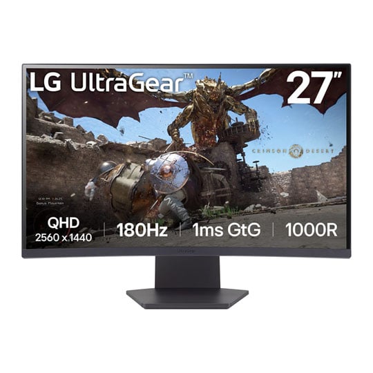 LG 27" 27GS60QC-B QHD 180Hz FreeSync Gaming Monitor