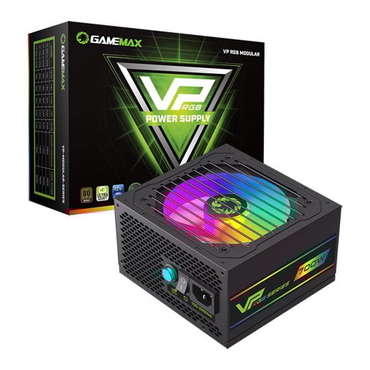 GameMax VP-700-RGB 700W Black Semi-Modular 80 Plus Bronze Power Supply
