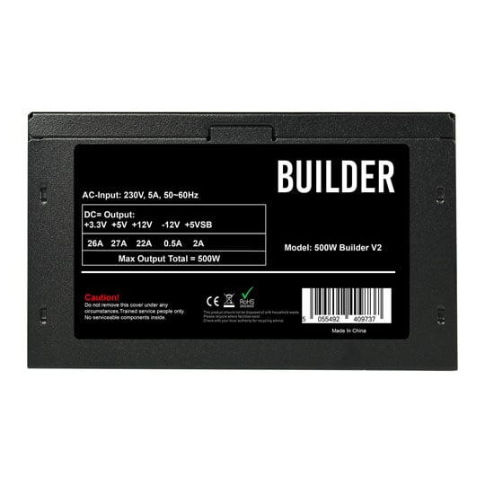 CiT Builder 500W Black Wired PFC Power Supply - White Box : image 4