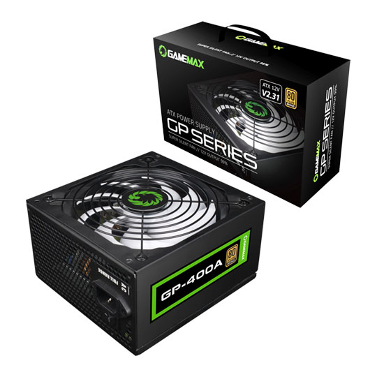GameMax GP-400A 400W Black Wired 80 Plus Bronze ATX Power Supply - White Box