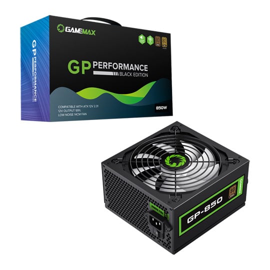 GameMax GP-850 850W Black Wired 80 Plus Bronze Power Supply
