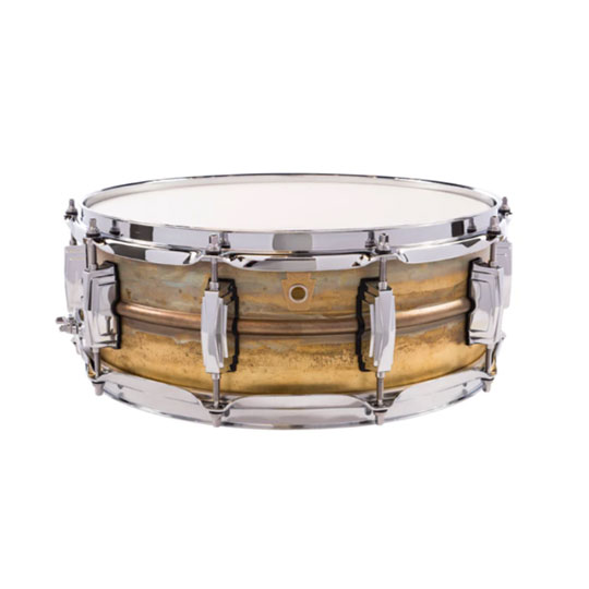 Ludwig Raw Brass Snare Drum 14" x 5" Raw Brass Patina Shell