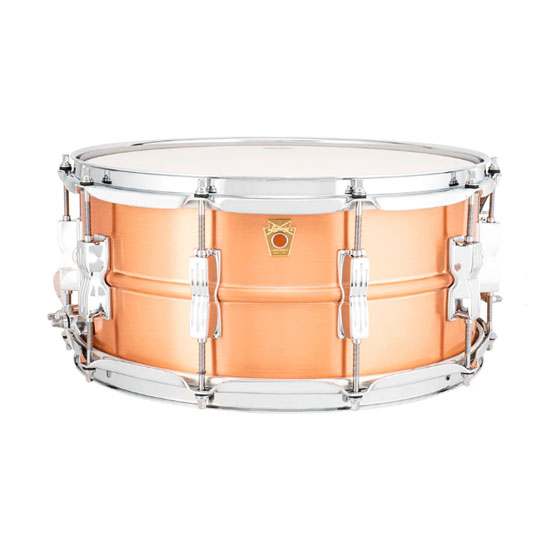Ludwig Acro Copper Snare Drum - 6.5 x 14 inch - Brushed