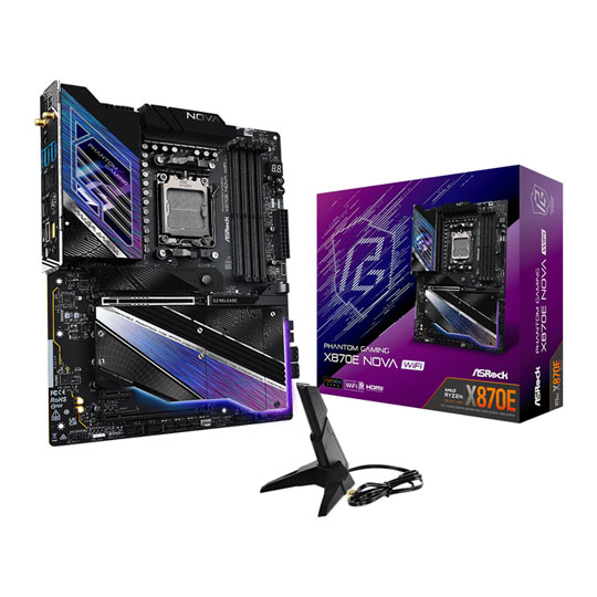 ASRock AMD X870E Nova WiFi 7 AM5 DDR5 PCIe 5.0 ATX Motherboard