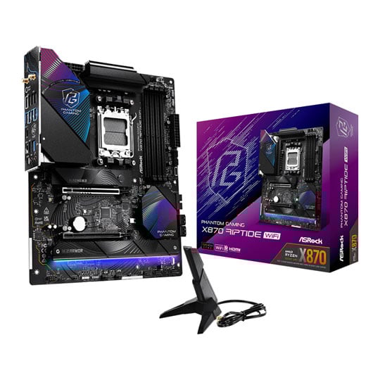 ASRock AMD X870 Riptide WiFi AM5 DDR5 PCIe 5.0 ATX Motherboard