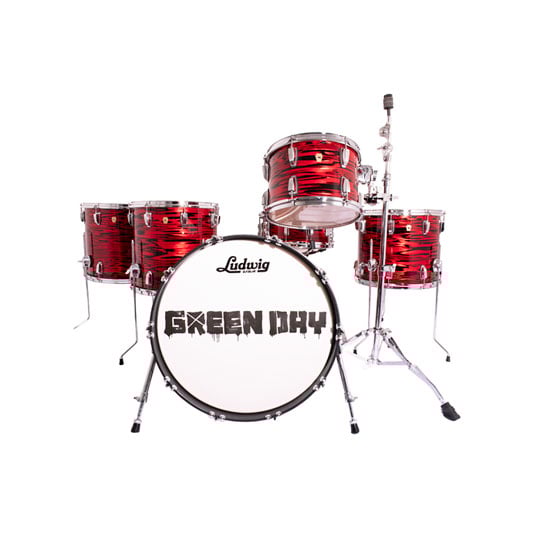 Ludwig Tre Cool Drum Kit Red Swirl