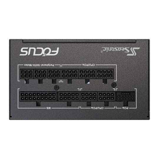 Seasonic FOCUS GX 1000 Watt PCIE 5.1  Fully Modular 80+ Gold Quiet PSU, ATX 3.1 Black : image 3