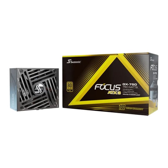 Seasonic FOCUS GX 750 Watt ATX3 Fully Modular 80+ Gold PSU, Black