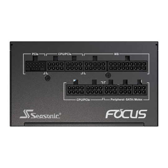 Seasonic FOCUS GX 750 Watt ATX3 Fully Modular 80+ Gold PSU, Black : image 3