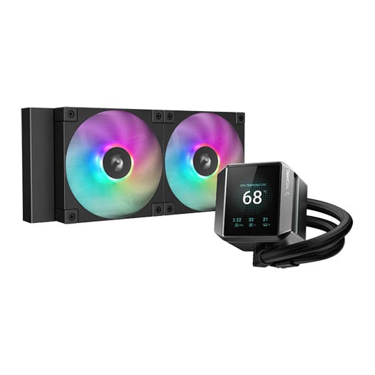 DeepCool 240mm MYSTIQUE 240 AIO CPU Liquid Cooler with LCD Screen Intel/AMD
