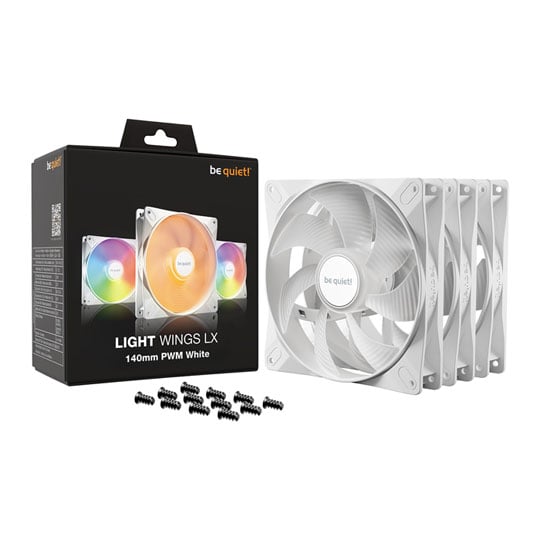 be quiet! Light Wings LX 140mm ARGB White PWM Triple Fan Pack