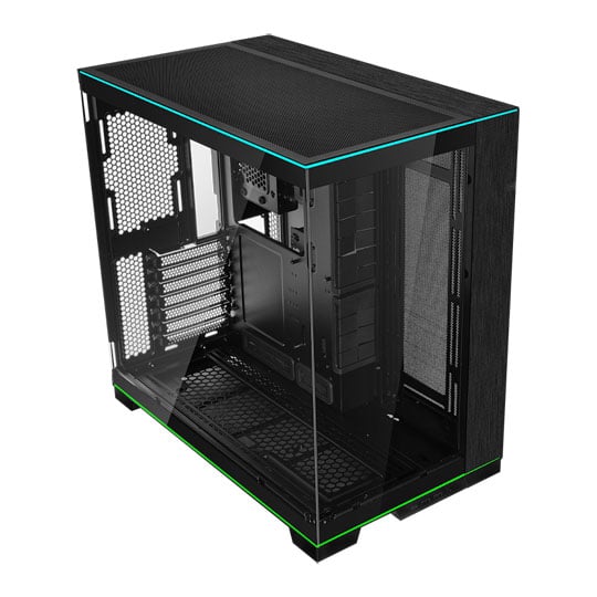 Lian Li O11 Dynamic EVO RGB Black Dual Chamber Mid Tower Tempered Glass Reversible PC Gaming Case