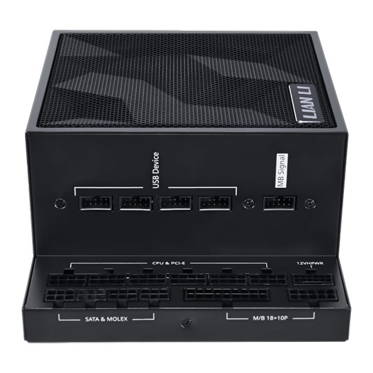 Lian Li EDGE 1300 Watt Fully Modular 80+ Platinum PSU/Power Supply with USB 2.0 Hub - Black : image 2