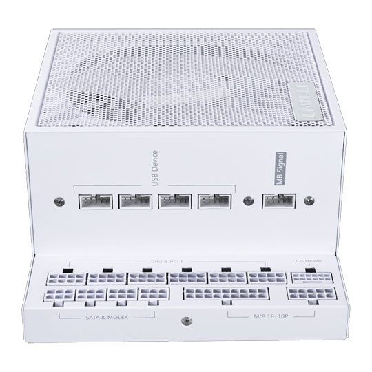 Lian Li EDGE 1300 Watt Fully Modular 80+ Platinum PSU/Power Supply with USB 2.0 Hub - White : image 2