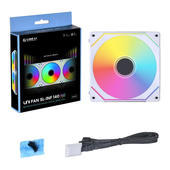 Lian Li UNI FAN SL Infinity Mirror 140mm ARGB PWM Fan White : image 4