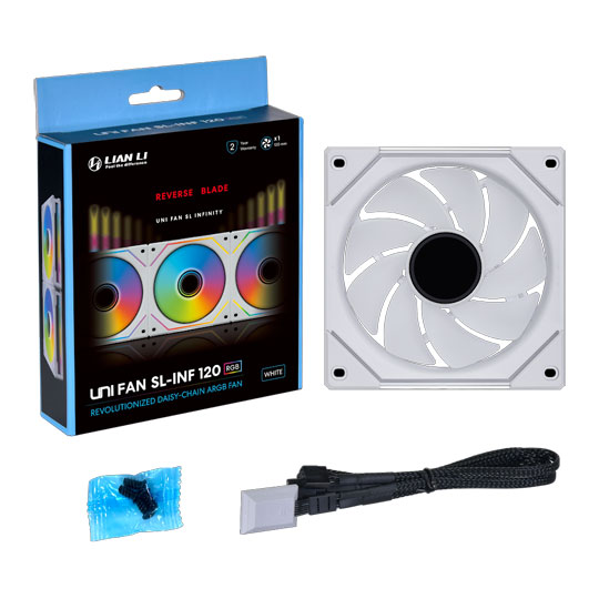 Lian Li UNI FAN SL Infinity Mirror Reverse Blade 120mm ARGB PWM Fan White : image 4