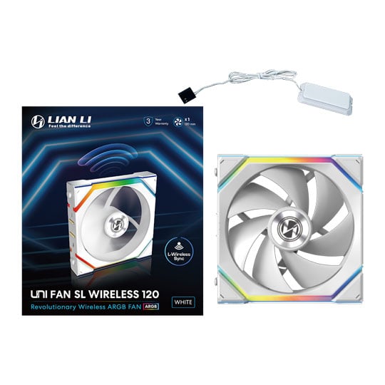 Lian Li UNI FAN SL Wireless 120mm ARGB PWM Fan White : image 4