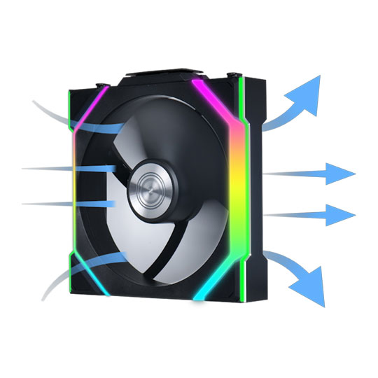 Lian Li UNI FAN SL Wireless Blade 120mm ARGB PWM Fan Black 3PK With Hub : image 2
