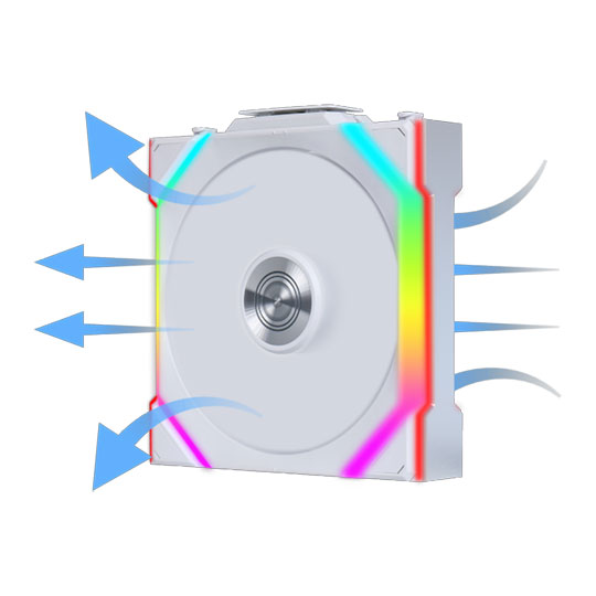 Lian Li UNI FAN SL Wireless Reverse Blade 120mm ARGB PWM Fan White 3PK With Hub : image 2
