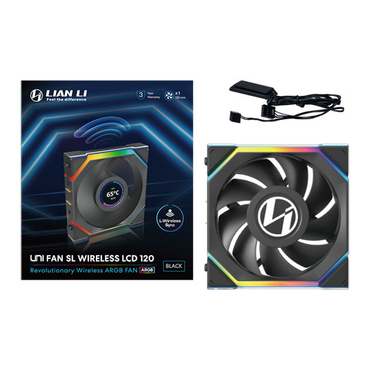 Lian Li UNI FAN SL Wireless LCD 120mm ARGB PWM Fan Black : image 4