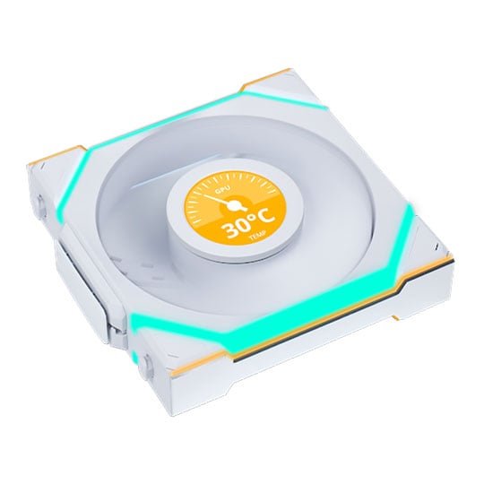 Lian Li UNI FAN SL Wireless LCD 120mm ARGB PWM Fan White