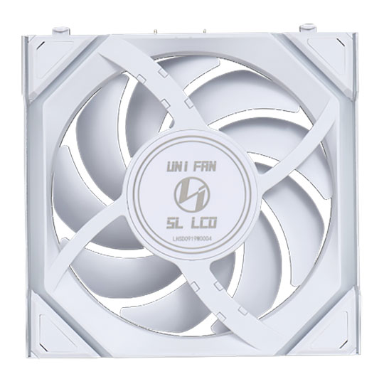 Lian Li UNI FAN SL Wireless Reverse Blade LCD 120mm ARGB PWM Fan White 3 Pack With Hub : image 3