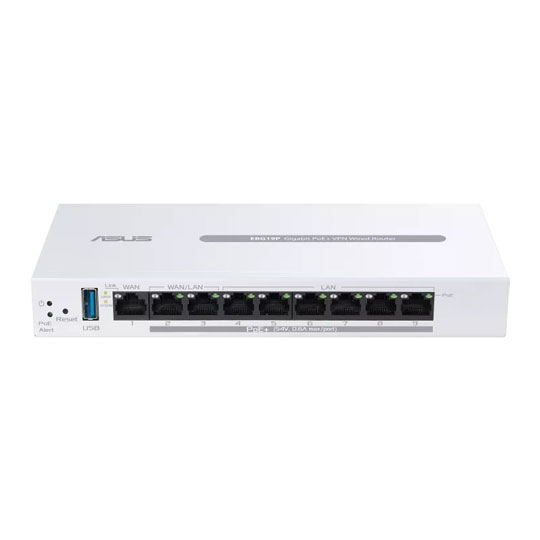 ASUS ExpertWiFi EBG19P 8 Port Gigabit PoE+ Wired Router Switch 123W