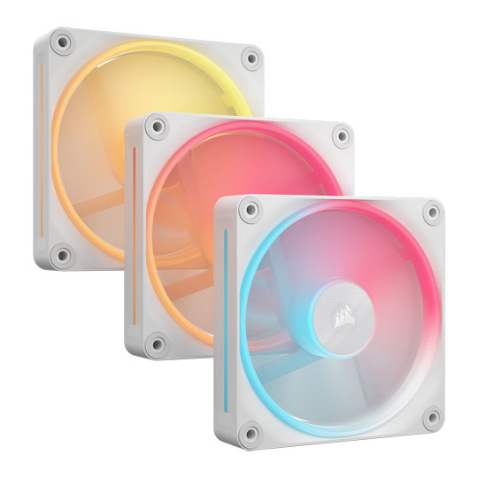 CORSAIR iCUE LINK LX120-R RGB 120mm PWM Reverse Fans Starter Kit - White