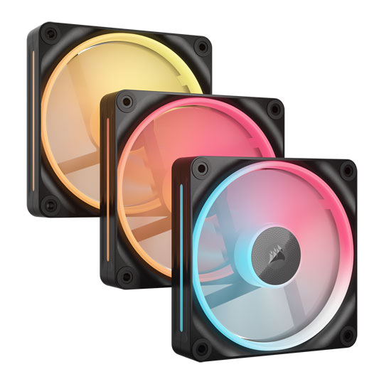 CORSAIR iCUE LINK LX120-R RGB 120mm PWM Reverse Fans Starter Kit - Black