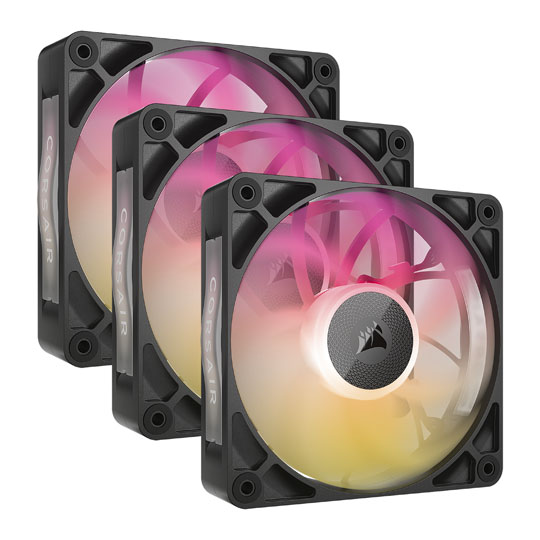 Corsair iCUE LINK RX120 MAX RGB Black 120mm PWM Thick Fan Starter Kit 3 Pack