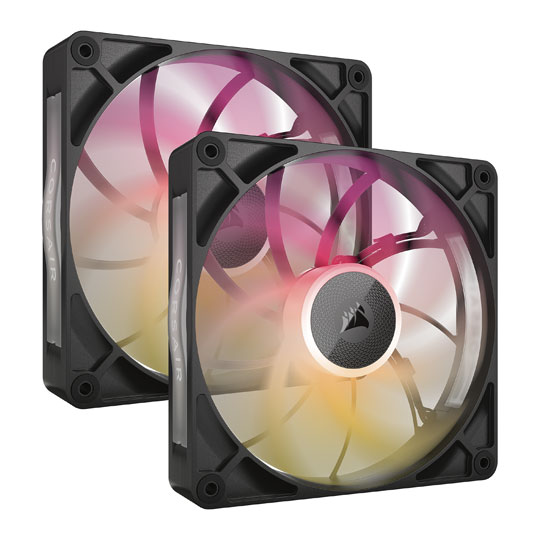 Corsair iCUE LINK RX140 MAX RGB Black 140mm PWM Thick Fan Starter Kit 2 Pack