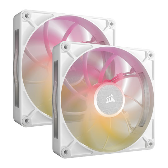 Corsair iCUE LINK RX140 MAX RGB White 140mm PWM Thick Fan Starter Kit 2 Pack