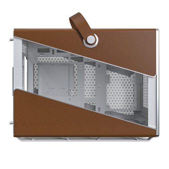 Montech Heritage White Tempered Glass/Leather MicroATX Case