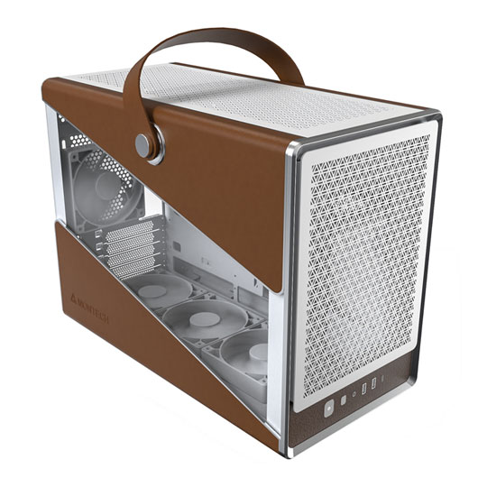 Montech Heritage Pro White Tempered Glass/Leather MicroATX Case