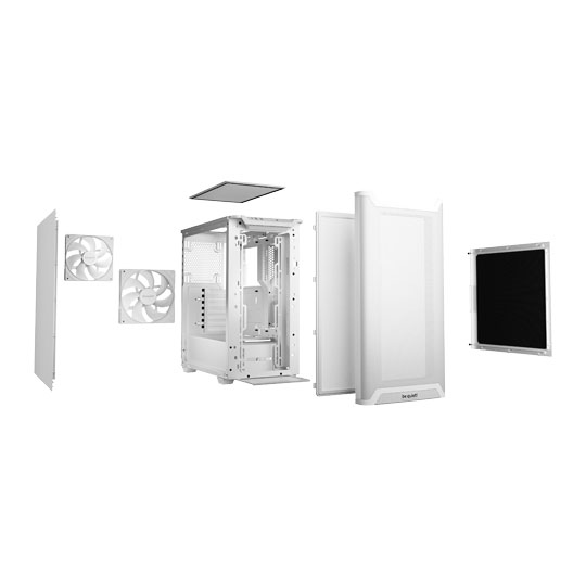 be quiet! Pure Base 501 Airflow White Mid Tower PC Gaming Case : image 3