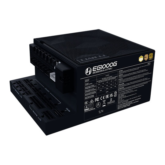Lian Li EDGE GOLD 1000 Watt PCIE 5.1 Fully Modular 80+ Gold PSU with USB & Fan Hub - Black : image 3