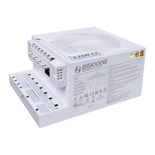 Lian Li EDGE GOLD 1000 Watt Fully Modular 80+ Gold PSU with USB & Fan Hub - White : image 3
