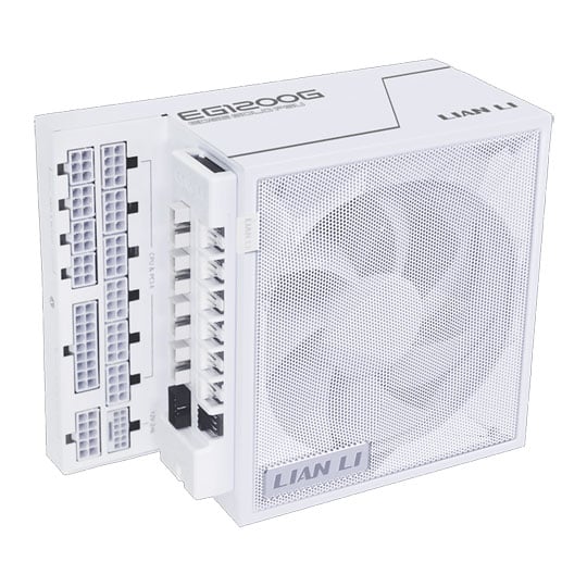 Lian Li EDGE GOLD 1200 Watt Fully Modular 80+ Gold PSU with USB & Fan Hub - White