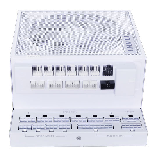 Lian Li EDGE GOLD 1200 Watt Fully Modular 80+ Gold PSU with USB & Fan Hub - White : image 2