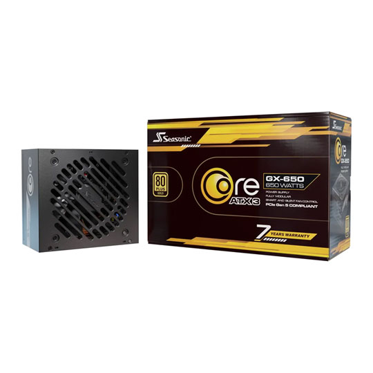 Seasonic Core GX ATX 3 2024 650W Fully Modular 80+ Gold PCIE 5.1 Power Supply/PSU ATX3.1