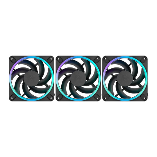 ractal Design Momentum 12 RGB 120mm Fractal-Connect PWM Cooling Fan Black (3-Pack)