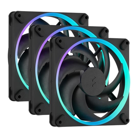 Fractal Design Momentum 14 RGB 140mm Fractal-Connect PWM Cooling Fan Black (3-Pack)