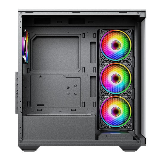 Vida Solus Black Tempered Glass ATX PC Gaming Case